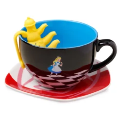 Disney Store Coffret Tasse, Soucoupe Et Infuseur Alice Au Pays Des Merveilles -Disney Soldes Boutique 465043279552 2